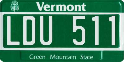 VT license plate LDU511