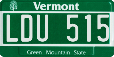 VT license plate LDU515