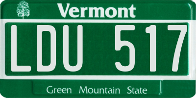 VT license plate LDU517