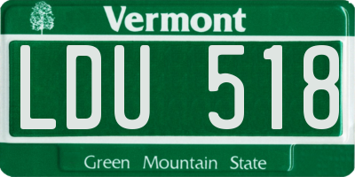 VT license plate LDU518