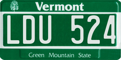 VT license plate LDU524