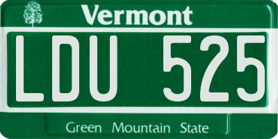 VT license plate LDU525