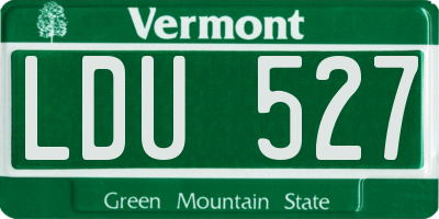 VT license plate LDU527