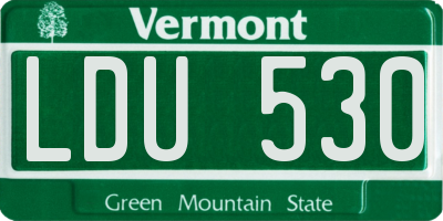 VT license plate LDU530