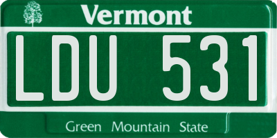 VT license plate LDU531