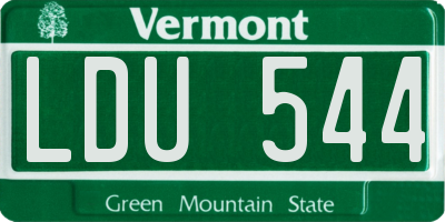 VT license plate LDU544