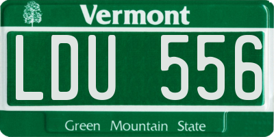 VT license plate LDU556
