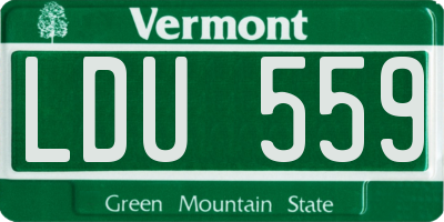 VT license plate LDU559