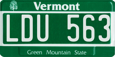 VT license plate LDU563