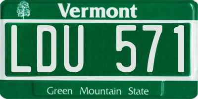 VT license plate LDU571