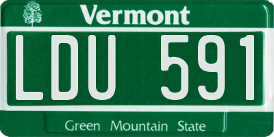 VT license plate LDU591