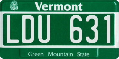 VT license plate LDU631