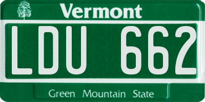 VT license plate LDU662