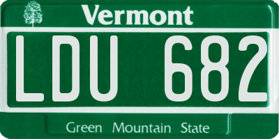 VT license plate LDU682