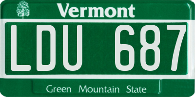 VT license plate LDU687