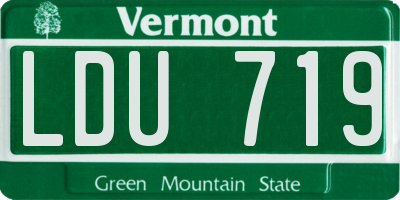 VT license plate LDU719