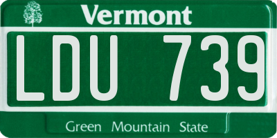 VT license plate LDU739