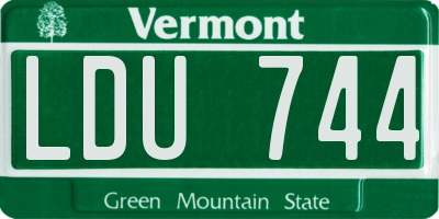 VT license plate LDU744