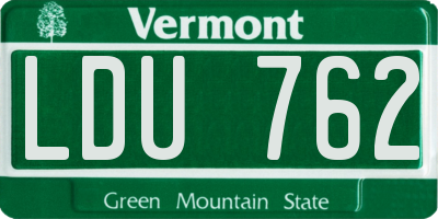 VT license plate LDU762