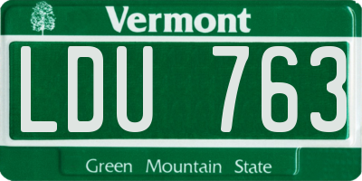 VT license plate LDU763