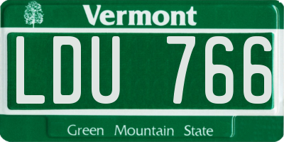 VT license plate LDU766