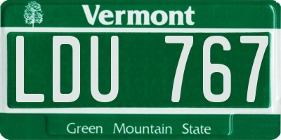 VT license plate LDU767