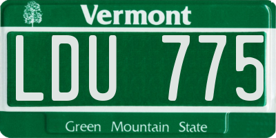 VT license plate LDU775