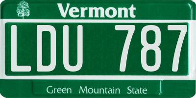 VT license plate LDU787