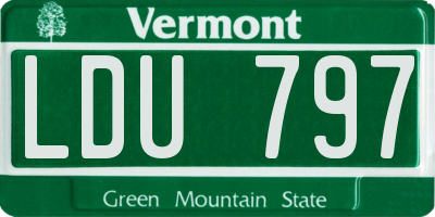 VT license plate LDU797