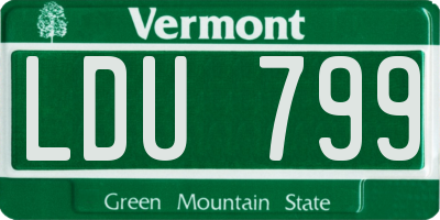 VT license plate LDU799