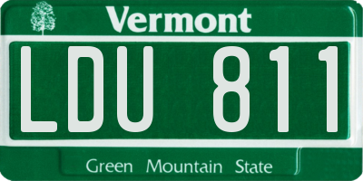 VT license plate LDU811