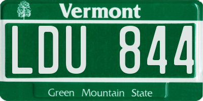 VT license plate LDU844