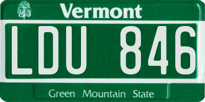 VT license plate LDU846