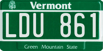 VT license plate LDU861