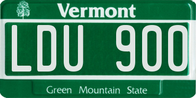 VT license plate LDU900