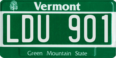 VT license plate LDU901
