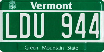 VT license plate LDU944
