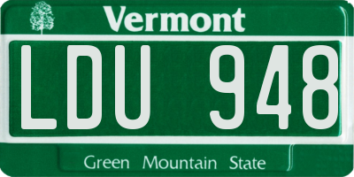 VT license plate LDU948