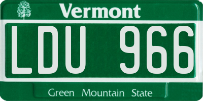 VT license plate LDU966