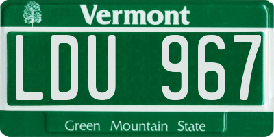 VT license plate LDU967