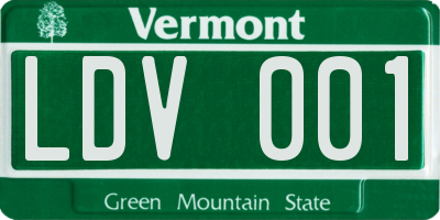 VT license plate LDV001