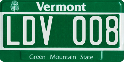 VT license plate LDV008