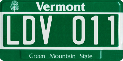 VT license plate LDV011