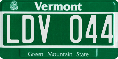 VT license plate LDV044