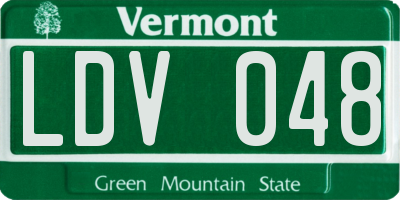 VT license plate LDV048