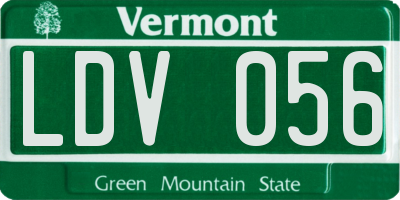 VT license plate LDV056