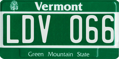 VT license plate LDV066