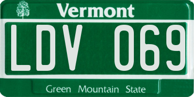 VT license plate LDV069