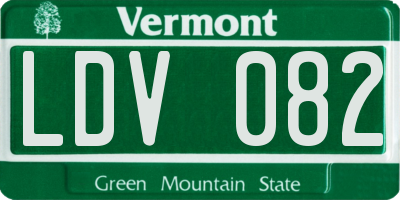 VT license plate LDV082