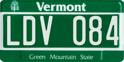 VT license plate LDV084